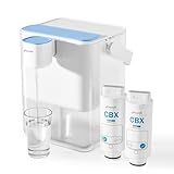 Frizzlife 400-Gallon Dual Filtration Electric Water Filter Dispenser with 2 Filters, NSF/ANSI 53&42&372 Standards, Reduce 99.89% of Lead, 6 Months Filter Lifetime, Countertop Water Pitcher, MD40