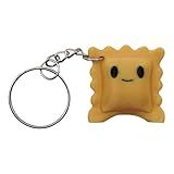Veworn Funny Banana Keychain 3D Fruit Pendant Bag Charm Key Ring Purse Hanging Decoration Gift for Friends Dad Mom (Yellow)