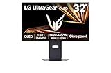 LG 32GX850A-B 32" UltraGear 4K UHD (3840 x 2160) Glossy OLED Gaming Monitor, Dual-Mode 165Hz/330Hz, 0.03ms, G-SYNC, FreeSync Premium Pro, TrueBlack 400, HDMI, DP, Tilt/Height/Swivel/Pivot Stand, Black