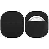 CaSZLUTION for Airtag Holder Case - 2 Pack Stick-On Mount for Airtag Sticker Holder, Adhesive Mount Air tag Case Compatible with Airtags for TV Remote Luggage Bag Laptop (Black)