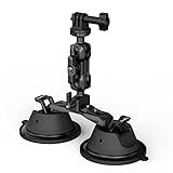 SmallRig Camera Suction Cup Mount, Mount for GoPro 13/12, for DJI Action 6/5, on Car Window, Windshield, for Sony DSLR, Lightweight Camera, Vehicle Shooting,Vlogging, with Action Camera Mount-3566