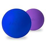 Massage Lacrosse Balls for Myofascial Release,Yoga Deep Tissue Massage,Trigger Point Therapy and Foot Plantar Fasciitis,Muscle Soreness Massager Ball (2Pack,Deep Blue and Purple)