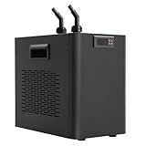 Josbuynls 42Gal Aquarium Chiller, 1/10 HP 110V Aquarium Chiller Fish Tank Chiller Air-Cooled Fish Tank Water Cooling System 32~122℉ Temp Adjustable for Home, Fish Market, Coral Shrimp Farming