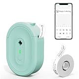 NADAIIN Label Maker Machine with Tape, Portable Bluetooth Label Makers, Inkless Mini Printer Impresora de Etiquetas Multiple Templates for Home School Office Kitchen, Green