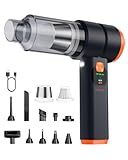 Portable Cordless Car Vacuum, 4-in-1 Handheld Cordless Vacuum with 30,000Pa Suction, 130,000 RPM, 6,800mAh Battery, 10 Nozzles, Rubber Paint Material for Car, Home,Birthday Gifts for Men Dad Husband