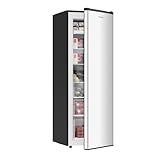BANGSON Upright Freezer, 7.0 Cu.ft Stand Up Freezer, Convertible Upright Freezer/Refrigerator, Single Door for Kitchen,Garage, Office, Apartment, Silver