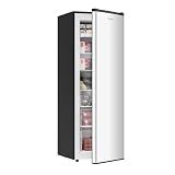 BANGSON 7.0 Cu.ft Upright Freezer, Convertible Freezer/Refrigerator, Silver