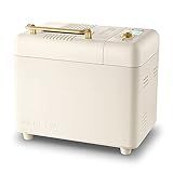 Neretva Bread Machine, 2.2LB 15-in-1 Bread Maker, Dual Heater Breadmaker Machine with Auto Nut Dispenser & Nonstick Ceramic Pan, Bread Maker Machine for Gluten Free, Dough Maker, Sourdough, Yogurt