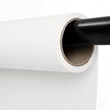 Kate Seamless Paper Backdrop for Photography Photo Backdrop Paper (53''x16.4' Arctic White)