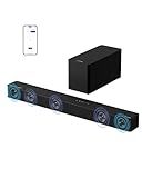 ULTIMEA 5.1CH Surround Sound Bar with Subwoofer, Dolby Atmos, VoiceMX, BassMX, APP, 300W Soundbar for Smart TV, Home Theater Surround Sound System for TV, Bluetooth 5.4, Poseidon M60 (2026 Model)