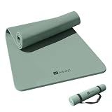 KEEP Non-Slip Large Yoga Mat,Extra Long and Wide Exercise & Fitness Mat( 72"Lx32"Wx7mm Thick) with Free Carrying Strap,Professional TPE Workout Mat for All Types of Yoga, 7mm, Pale Green