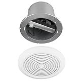 V2262-50 7 Inch Bathroom Exhaust Fan, 50 CFM, 1.0 Sones, 7" Ceiling Exhaust Fan, for 8 Inch Diameter Rough-in Opening, Ideal Ventilation for Bathroom, Laundry Room, Mobile Home, Kitchen & Garage