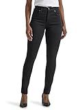 Lee Women's Ultra Lux Comfort Flex Motion High Rise Skinny Jean, Black, 14