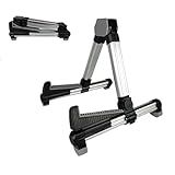 AtAstra Adjustable, Portable Folding Univerial A-Frame Guitar Stand for Acoustic, Classical, Electric Guitars, Bass, Ukulele, Banjo