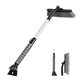 OUSHASAA 35.4" Ice Scrapers for Car Windshield, Extendable Snow Brush for Car with Foam Grip, Snow Scraper for SUV Truck - Gray