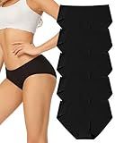 voenxe Womens Seamless Hipster Panties Stretch Breathable No Show Bikini Underwear 5 Pack