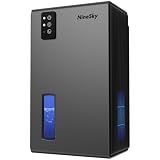 NineSky Dehumidifiers for Home, 1000 Sq.Ft Dehumidifier with 95oz Water Tank, Quiet Dehumidifier for Basement Bathroom Bedroom with 7-Color Ambient Light & Auto Shut Off, (Grey)