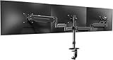 suptek Triple Monitor Mount for Most 17 to 32 inch Screens,Gas Springs Adjustment Triple Monitor Desk Mount Stand with Clamp & Grommet Kit,Black(MD8003)