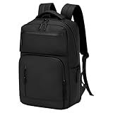 SUIKIHUM Waterproof Laptop Backpack for Men & Women, Flight Approved Anti-Theft Daypack with 15.6-inch Laptop Sleeve (Black)