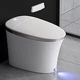 EPLO Luxury Smart Toilet with Auto Open/Close, Foam Dispenser, ADA Comfort Height Heated Seat, Warm Water/Dryer, Modern Elongated Bidet Toilet with Night Light for Bathrooms - iX7