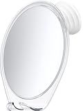 HONEYBULL Fogless Shower Mirror for Shaving with Suction Mount, White