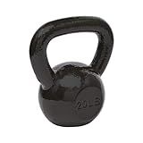 Amazon Basics Cast Iron Kettlebell for Strength Training Exercise, 20 Pounds, Black
