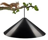 Garbuildman Squirrel Baffle for Bird Feeder Pole, Outside Hanging Mount Bird House Guard for Outdoor Shepherd’s Hook,19 Inch Diameter, 1 Pack