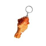 KIFEDSLJ Fried Chicken Leg Nuggets Wing Keychain Imitation Food French Fries Keyring for Handbag Purse Car Accessories-Leg B