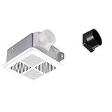 Tech Drive Very Quiet Bathroom Exhaust Fan - 60 CFM/50 CFM, 3&4-Inch Duct Included, No Attic Access Needed, Energy Star, Easy to Install, Ceiling Mounted for Bathrooms Up to 55 Sq. Ft, White