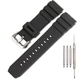 Silicone Watch Band Compatible with Casio MDV106-1A AMW320R AMW320D