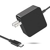 65W USB C Power Adapter, Fiattigear Type C Power PD Wall Fast Charger Compatible with Mac Book Pro, Dell Latitude, Lenovo, Huawei Matebook, HP Spectre, Acer Chromebook and Any Laptops or Smart Phones1