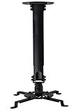 VIVO Extending Ceiling Projector Mount, Height Adjustable Projection, Up to 12.5 inch Mounting Range with 1.5 inch Mini Projector Range, Black, MOUNT-VP02B