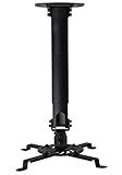 VIVO Extending Ceiling Projector Mount, Height Adjustable Projection, Up to 12.5 inch Mounting Range with 1.5 inch Mini Projector Range, Black, MOUNT-VP02B