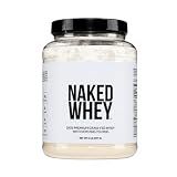 NAKED Whey 2LB 100% Grass Fed Whey Protein Powder - Only 1 Ingredient, Unflavored Whey Protein, NSF Certified, Undenatured, Gluten Free, Soy Free, No GMOs, No Preservatives