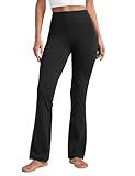 CRZ YOGA Womens Butterluxe High Waist Flare Pants 32 Inches - Yoga Bootcut Wide Leg with Pocket Lounge Black Medium