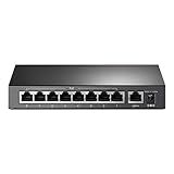 TP-Link 9 Port Fast Ethernet 10/100Mbps PoE Switch 8 PoE+ Ports @65W Sturdy Metal w/Shielded Ports Protection Extend Mode Priority Mode Isolation Mode (TL-SF1009P)