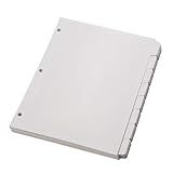 Oxford Binder Dividers for 3 Ring Binders, 10 Pack, 8-Tab Dividers, Write On Tabs, White Paper, 80 Total