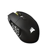 Corsair Scimitar Elite Wireless SE MMO PC Gaming Mouse – 33,000 DPI, 16 Programmable Buttons, Key Slider, Elgato Virtual Stream Deck, 1,000Hz Polling, Up to 150-Hour Battery – Gunmetal