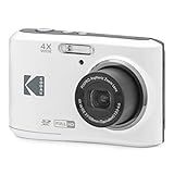 KODAK PIXPRO Friendly Zoom FZ45-WH 16MP Digital Camera with 4X Optical Zoom 27mm Wide Angle and 2.7" LCD Screen (White)