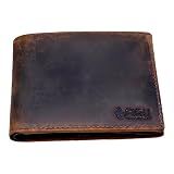 Firu-Handmade Genuine Leather Wallets for Men | RFID Blocking Bifold Wallet with 8 Card Slots, 2 slip in pockets and 2 ID Windows