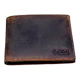 Firu-Handmade Genuine Leather Wallets for Men | RFID Blocking Bifold Wallet with 8 Card Slots, 2 slip in pockets and 2 ID Windows