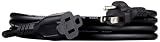 Amazon Basics Extension Cord, 3 Prong Outlet Extender, Indoor Power Cord, 13 Amps, 125V, 6 Ft, Black