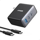 Anker Nano 100W USB-C Charger, 3-Port Fast Compact GaN Charger for MacBook Pro/Air, Pixelbook, ThinkPad, Dell XPS, iPad Pro, iPhone 16 Series, Galaxy S23, and More (Black, 1 Pack & 1 Cable)
