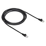 Amazon Basics RJ45 Cat 6 Ethernet Patch Cable, 10Gbps High-Speed, 250MHz, Snagless, Gold-Plated Connectors, 10 Foot, Black