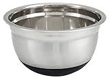 Winco Mixing Bowl with Silicon Base, 3-Quart, Stainless Steel, Black