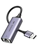 UGREEN USB to Ethernet Adapter 2.5Gb, Ethernet Adapter, Aluminum, USB 3.0 to RJ45 Computer Network Internet LAN Dongle for Laptop, Compatible for MacBook Air/Pro, XPS, Windows, macOS
