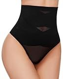 SIMIYA Thong Shapewear Tummy Control Underwear for Women High Waist Stay-Put Body Shaper Compression Stomach Shapewear Thong