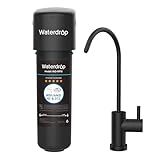 Waterdrop 10UB-B Under Sink Water Filter, Reduces PFAS, PFOA/PFOS, Lead, Chlorine, Bad Taste, NSF/ANSI 42 Certified, 8K Gallons, Easy Installation, Black Faucet