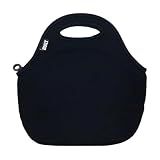 Built Gourmet Getaway Lunch Bag - Insulated Neoprene Lunch Box for Women and Men, Collapsible and Machine Washable, Black