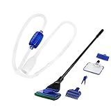 AQUANEAT Aquarium Vacuum Siphon, Hand Pump Fish Tank Water Changer, with Fish Net Algae Scraper 5 in 1 Cleaning Set